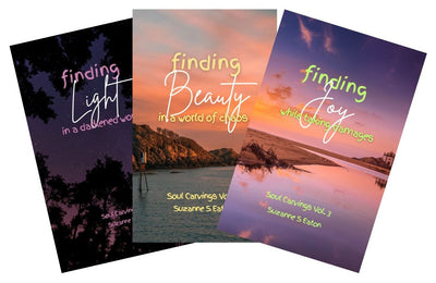 Soul Carvings Trio book cover — complete 3-volume poetry set by Suzanne S. Eaton